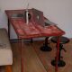 Vintage Metal and wood Foldable Table